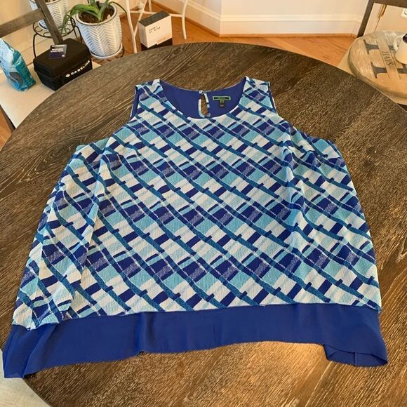 C Wonder Double Layer Sleeveless Blouse 28W - Picture 1 of 4